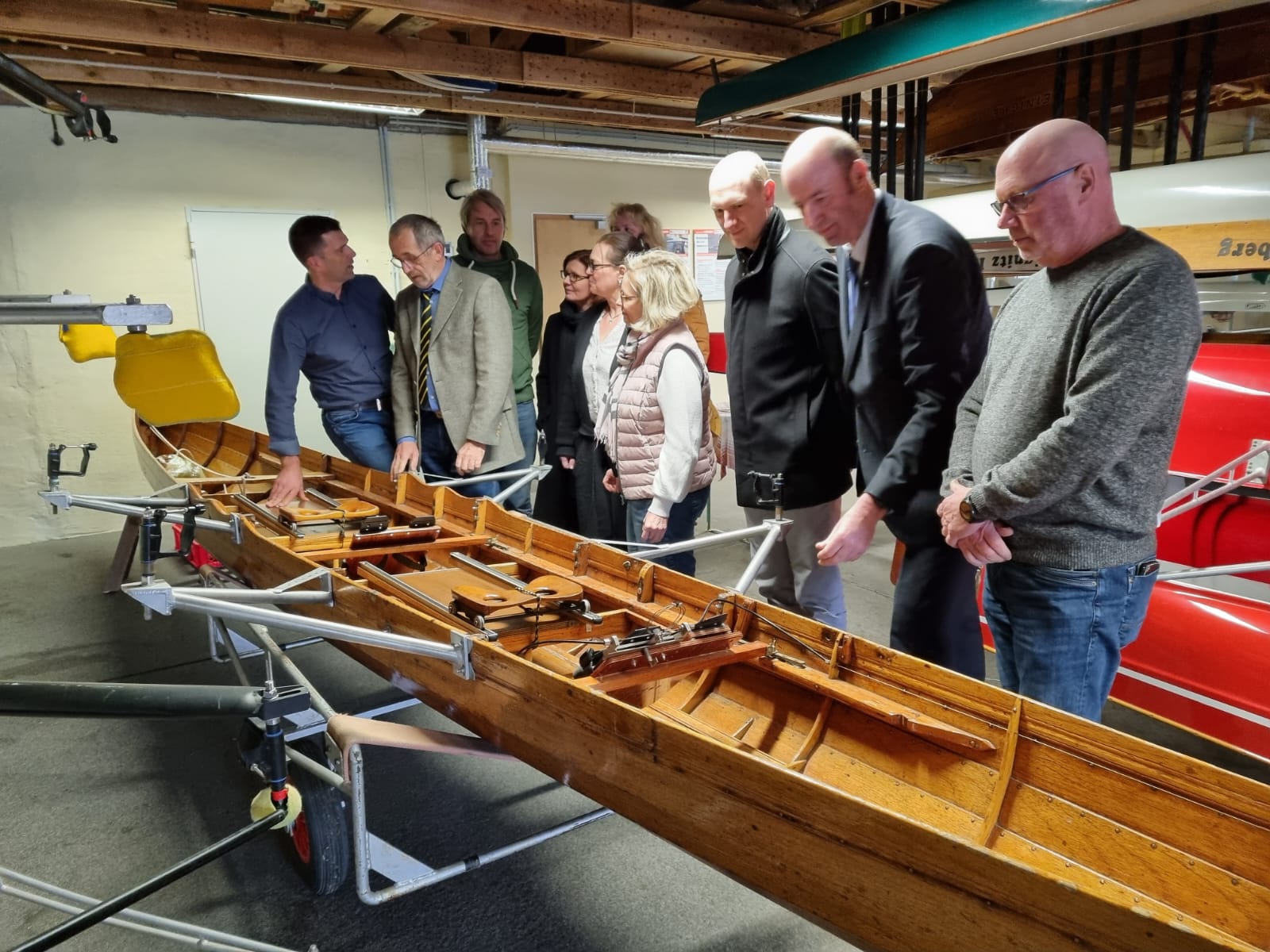 Traditionsboot der RR Havelberg wird besichtigt.