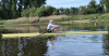 Lena Wölke beim Training auf der heimischen Elbe.